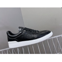 Luxurious Valentino Upvillage Trainer Sneakers in Calfskin Leather with Logo Web Black 1116028