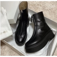 ​Grade Promotional The Row Zipped Leather Boots TR1144 Black