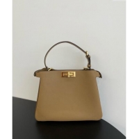 Buy Discount Fendi Peekaboo Soft Medium Bag in Cappuccino-coloured Leather Bag 70202 Beige 2024