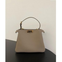 Best Price Fendi Peekaboo Soft Medium Bag in Cappuccino-coloured Leather Bag 70202 Grey 2024