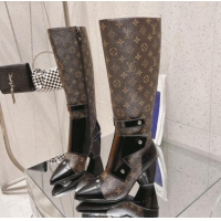 Buy Luxury Louis Vuitton Signature Monogram Canvas High Boots 8.5cm with Patch 1015041