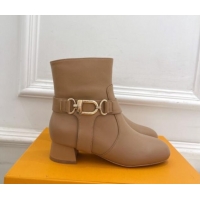 Best Product Louis Vuitton Westside Ankle Boots 3.5cm with Hook in Beige Calf Leather 1015050