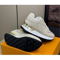 Stylish Louis Vuitton Neo Run Away Sneakers Beige 1114072 