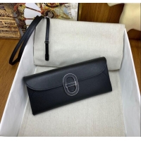 Spot Bulk Hermes CHAINE D'ANCRE To Go Wallet in Original Epsom Leather H1910 All Black 2024 (Full Handmade)