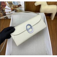 Buy Classic Hermes CHAINE D'ANCRE To Go Wallet in Original Epsom Leather H1910 Milk Shake White/Silver 2024(Full Handmad