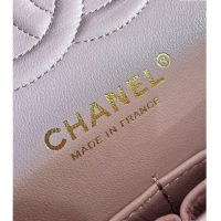 Top Quality Chanel Classic Grained Calfskin Medium Flap Bag A01112 Light Purple 2024