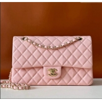 Hot Style Chanel Classic Grained Calfskin Medium Flap Bag A01112 Sakula Pink 2024