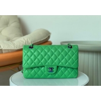 Top Grade Chanel Two-Tone Lambskin Classic Medium Flap Bag A01112 Green/Blue 2024