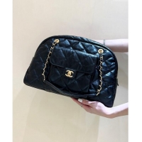 Buy Classic Chanel Bowling Bag in Shiny Calfskin AS4812 Black 2024 Top Quality