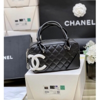 Original Cheap Chanel Cambon Mini Bowling Bag in Black Calfskin A29792 2024 Top Quality