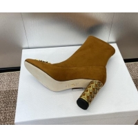 Best Product Dior Miss Dior Icon Ankle Boots 8.5cm in Suede Brown 1122049