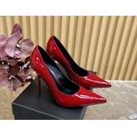 Charming Saint Laurent Norma High Heel Pumps 10.5cm in Patent Leather Red 1116015