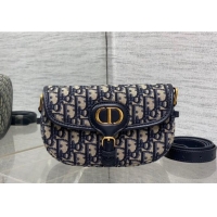 Best Quality Dior Bobby East-West Bag in Dior Oblique Jacquard M9042 Blue 2024