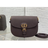 Famous Brand Dior Medium Bobby Bag in Grained Calfskin M9042 Coffee Brown 2024