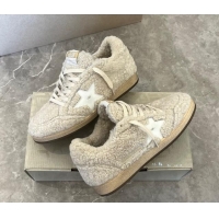 Unique Style Golden Goose Ball Star Sneakers in shearling allover with white leather star 1113013