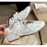 Best Price New Balance X Miu Miu 530 SL Leather Sneakers 5E165E White 4110447