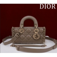 Cheapest Dior Small Lady D-Joy Bag in Cannage Lambskin M0541 Khaki 2024