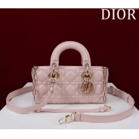 Low Cost Dior Small Lady D-Joy Bag in Cannage Lambskin M0541 Light Pink 2024