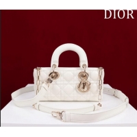 Hot Sell Dior Small Lady D-Joy Bag in Cannage Lambskin M0541 White 2024