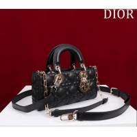 Specials Classic Dior Small Lady D-Joy Bag in Cannage Lambskin M0541 Black 2024