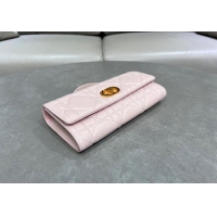 Best Quality Dior Miss Caro Top Handle Pouch in Macrocannage Lambskin D2082 Light Pink 2024