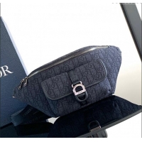 Luxurious Dior 8 Belt Bag in Black Dior Oblique Jacquard Canvas D2087 2024