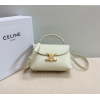 Good Product Celine Teen Nino Bag in Supple Calfskin 118113 White 2024