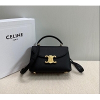 Top Grade Celine Teen Nino Bag in Supple Calfskin 118113 Black 2024