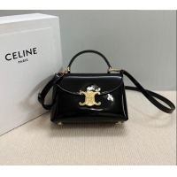 Well Crafted Celine Teen Nino Bag in Patent Calfskin 118113 Black 2024