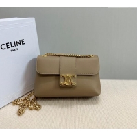 Best Quality Celine Teen Victoire Shoulder bag in Supple Calfskin 116593 Beige 2024