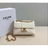 Promotional Celine Teen Victoire Shoulder bag in Supple Calfskin 116593 White 2024