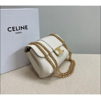 Promotional Celine Teen Victoire Shoulder bag in Supple Calfskin 116593 White 2024