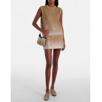 ​Big Discount Gucci GG Canvas Embellished Cotton-blend Miniskirt G1205 Yellow