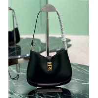 Pretty Style Prada Cleo leather hobo bag with strap 1BC169 Black 2024