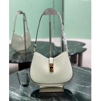 Best Price Prada Cleo leather hobo bag with strap 1BC169 White 2024