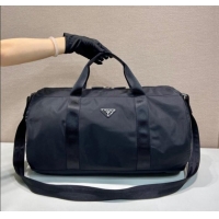 Unique Discount  Prada Mens Re-Nylon and Saffiano leather duffle bag 2VC015 Black 2024