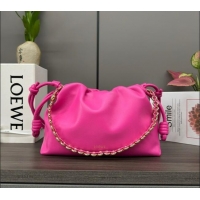 Best Grade Loewe Small Flamenco Purse bag in Nappa Lambskin 012403 Dark Pink 2024