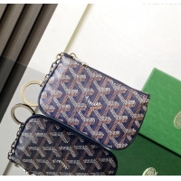 Inexpensive Goyard Sesame Pouch GY3316 Navy Blue 2024