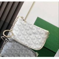 Luxury Cheap Goyard Sesame Pouch GY3316 White 2024