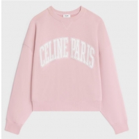 Unique Style Celine Oversized Sweatshirt In Cotton Fleece CE7510 Pink