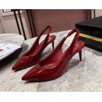 Cheap Price Christian Louboutin Sporty Kate Slingback Pumps 6.5cm in Patent Leather Red 1223136