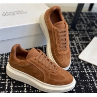 Best Price Alexander McQueen Oversized Retro Sneakers in Suede Brown 1114002