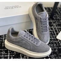 Classic Hot Alexander McQueen Oversized Retro Sneakers in Suede Dark Grey 1114003