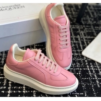 Top Grade Alexander McQueen Oversized Retro Sneakers in Matte Silky Calfskin Light Pink 1114006