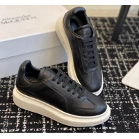 Grade Quality Alexander McQueen Oversized Retro Sneakers in Matte Silky Calfskin Black Upper 1114008