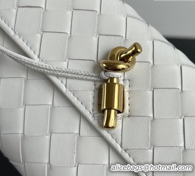 Unique Discount Bottega Veneta Andiamo Large Wallet in Intrecciato Leather 741504 White 2024