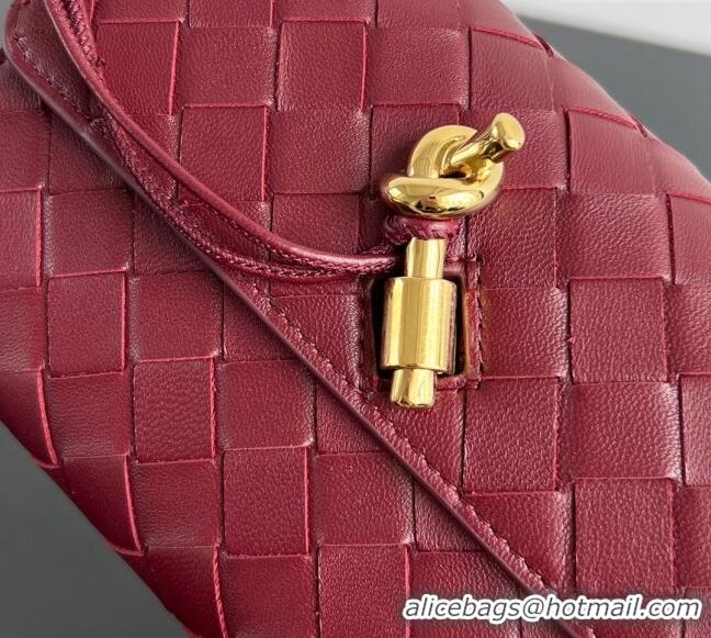 Good Taste Bottega Veneta Andiamo Large Wallet in Intrecciato Leather 741504 Burgundy 2024