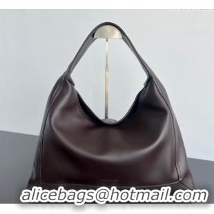 Top Grade Bottega Veneta Hop Hobo bag in Calfskin Leather 803977 Fondant Brown 2024