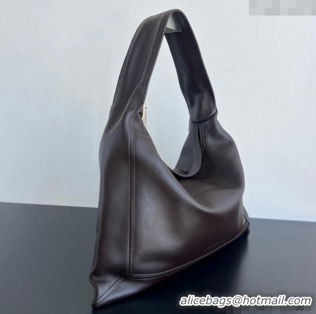 Grade Design Bottega Veneta Large Hop Hobo bag in Calfskin Leather 803976 Fondant Brown 2024