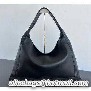 Top Grade Bottega Veneta Large Hop Hobo bag in Calfskin Leather 803976 Black 2024